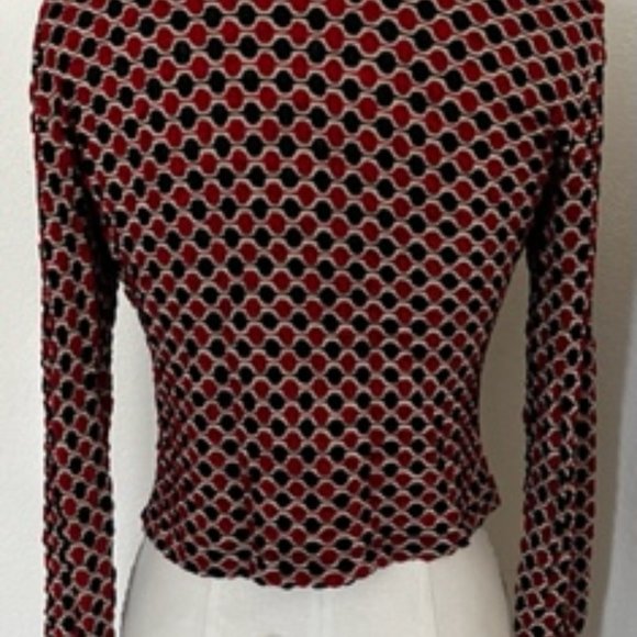 Rampage Octagon Black & Red Polka Dot Style Top - Size M - Picture 5 of 6